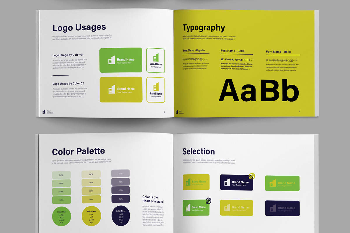 Brand Guidebook Template, a Brochure Template by ContestDesign (Photo 4 of 5)