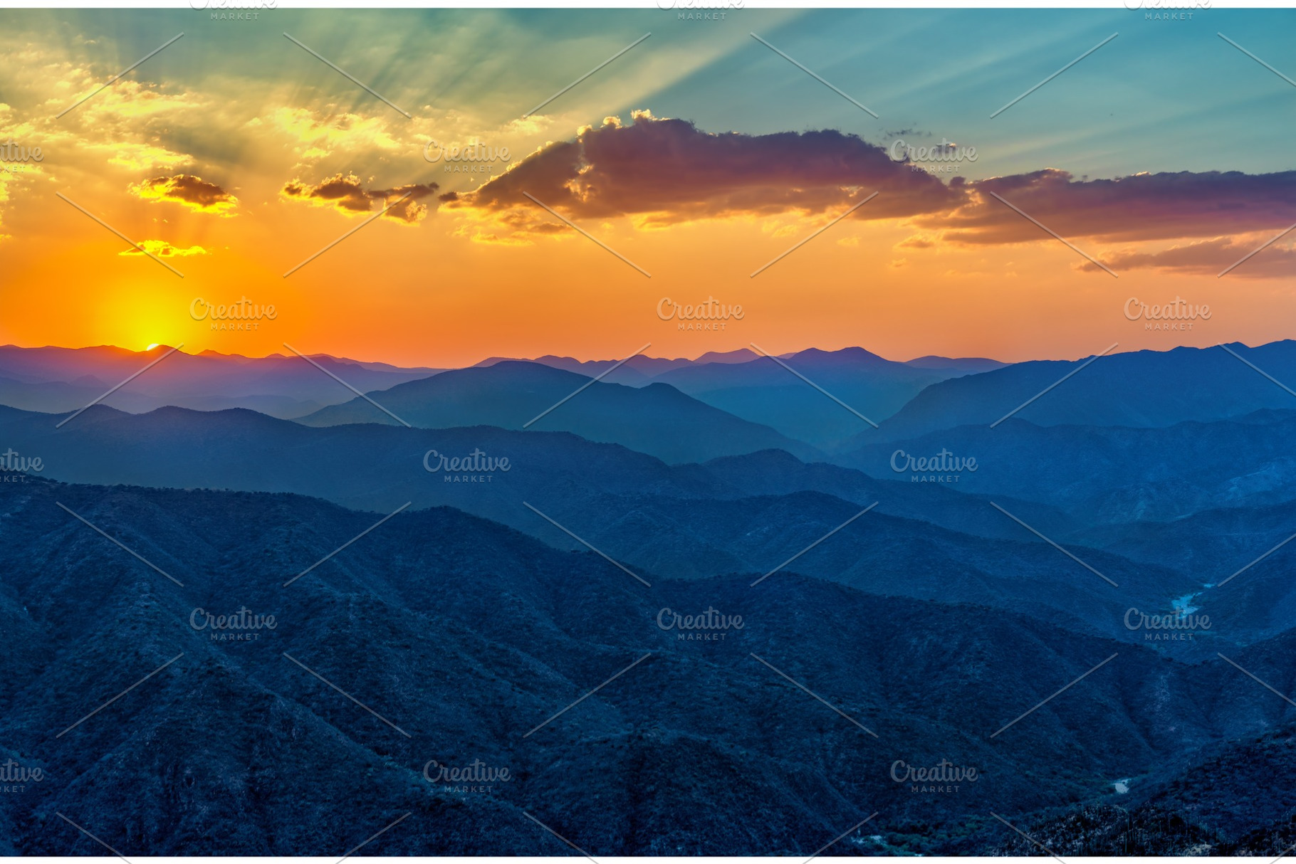 Sunset over mountains in south featuring mountain, sunset, and landscape, a Nature Photo by Leonid Andronov