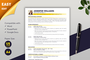ATS Resume CV Word & Google Docs 44, a Resume Template by MrCam Template Resume|CV