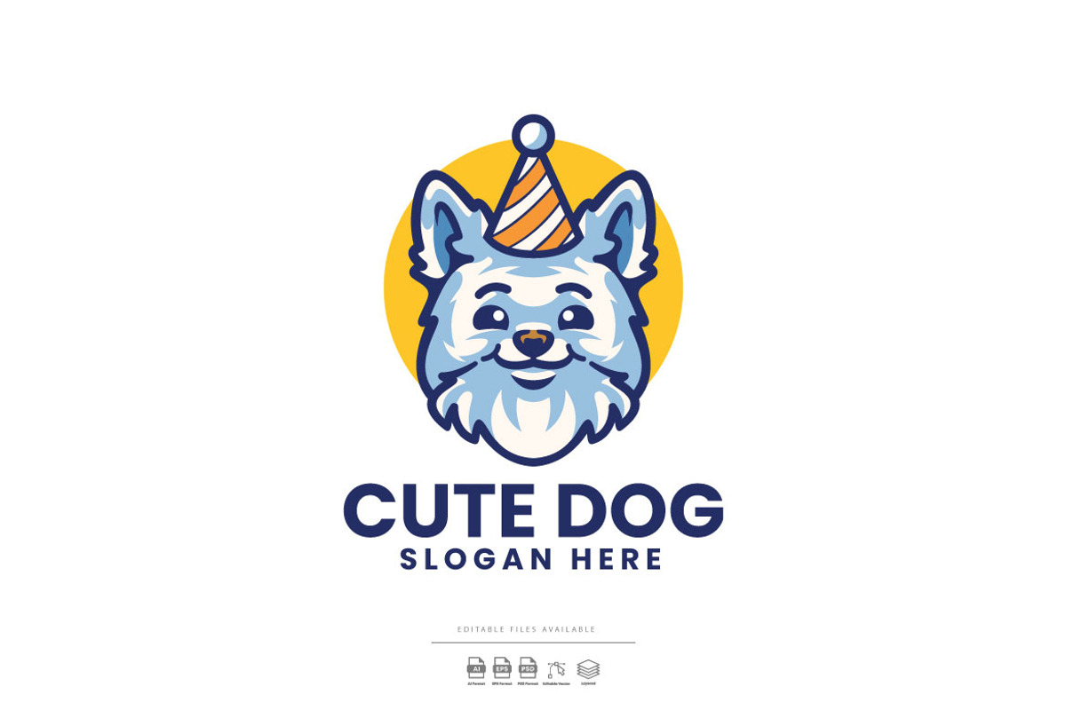 Cute Dog Logo, a Branding & Logo Template by Ary_ngeblur