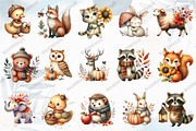 Autumn Animals Clipart, an Illustration by designcity5 (Thumbnail 3 of 5)