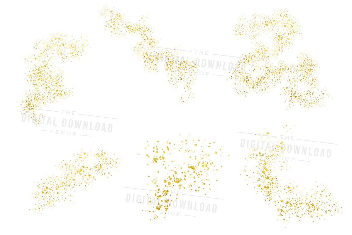 Gold Splatters Clipart | Gold Dust, an Object Graphic by The Digital Download Shop (Photo 6 of 9)