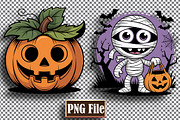 Cute Halloween Clipart Bundle, a Seasonal Illustration by protabsorkar11 (Thumbnail 4 of 8)