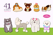 Funny Dogs – Watercolor Illustration, an Animal Illustration by CreativeValuation (Thumbnail 2 of 12)