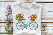 Faux Crochet Bicycle & Flower Basket, an Illustration by CraftArtStudio (Thumbnail 3 of 4)