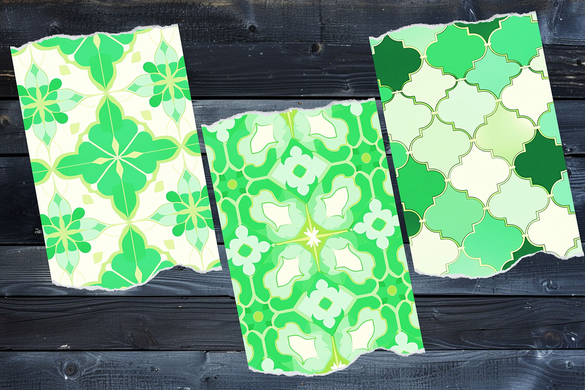 Moroccan Tile Seamless Backgrounds, a Background Graphic by Rivermill Printables (Photo 6 of 6)