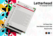 Language Course Letterhead, a Print Template by Esensifiksi.studio (Thumbnail 1 of 3)
