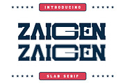 Zaigen Slab Serif, a Serif Font by Ermedia Studio (Thumbnail 1 of 12)