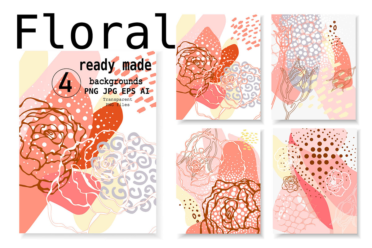 Abstract Floral backgrounds