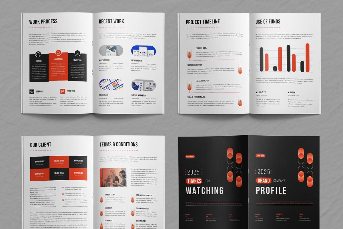 Brand Company Profile Layout, a Brochure Template by ContestDesign (Photo 3 of 3)