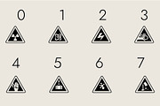 Warning Signs Dingbats Font, a Symbol Font by Minimalartstudio (Thumbnail 6 of 8)