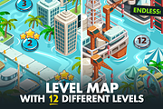 Game Level Map for Water Games, an Illustration by wowu (Thumbnail 1 of 8)