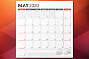 Monthly Planner 2020, a Stationery Template by AntartStock (Thumbnail 3 of 6)