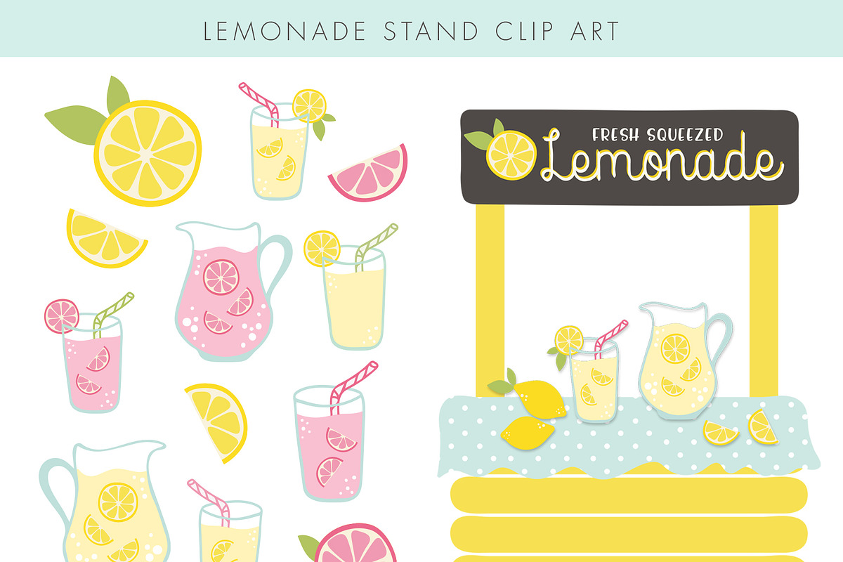 Lemonade Stand Clip Art, an Illustration by Hello Muse Design (Photo 1 of 3)