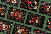15 Dark Botanical Backgrounds, a Wallpaper Graphic by Incomelion (Thumbnail 3 of 6)