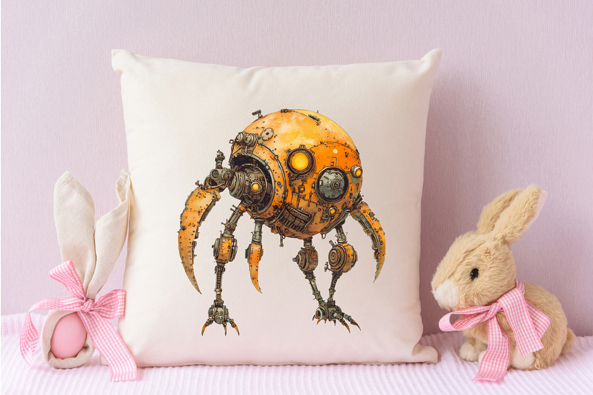 Steampunk Moon World Clipart, an Illustration by designcity5 (Photo 5 of 5)