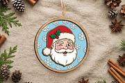 Winking Santa Claus Ornament SVG, a Seasonal Illustration by CrexoraLab (Thumbnail 2 of 3)
