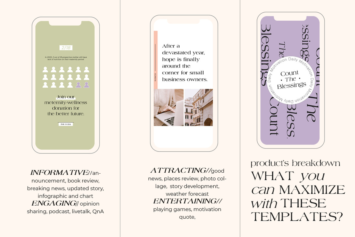 Blog & News Room Instagram CANVA PS, a Social Media Template by Eviory (Photo 4 of 26)