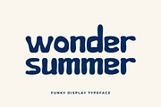 Wonder Summer – Funky Display Font, a Sans Serif Font by Artiveko (Thumbnail 1 of 7)