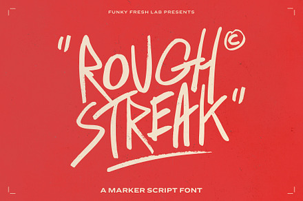 Rough Streak - Marker Font, a Handwritten Font by Funky Fresh Lab