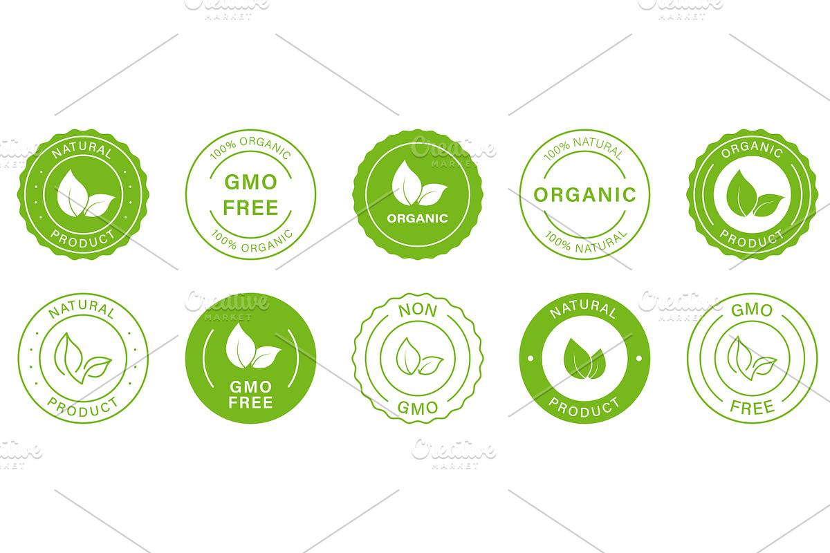 Gmo Free Silhouette Icons, an Object Illustration by Vector Creator