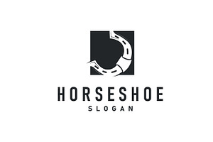 horseshoe logo design western cowboy, a Branding & Logo Template by Maylianaw28