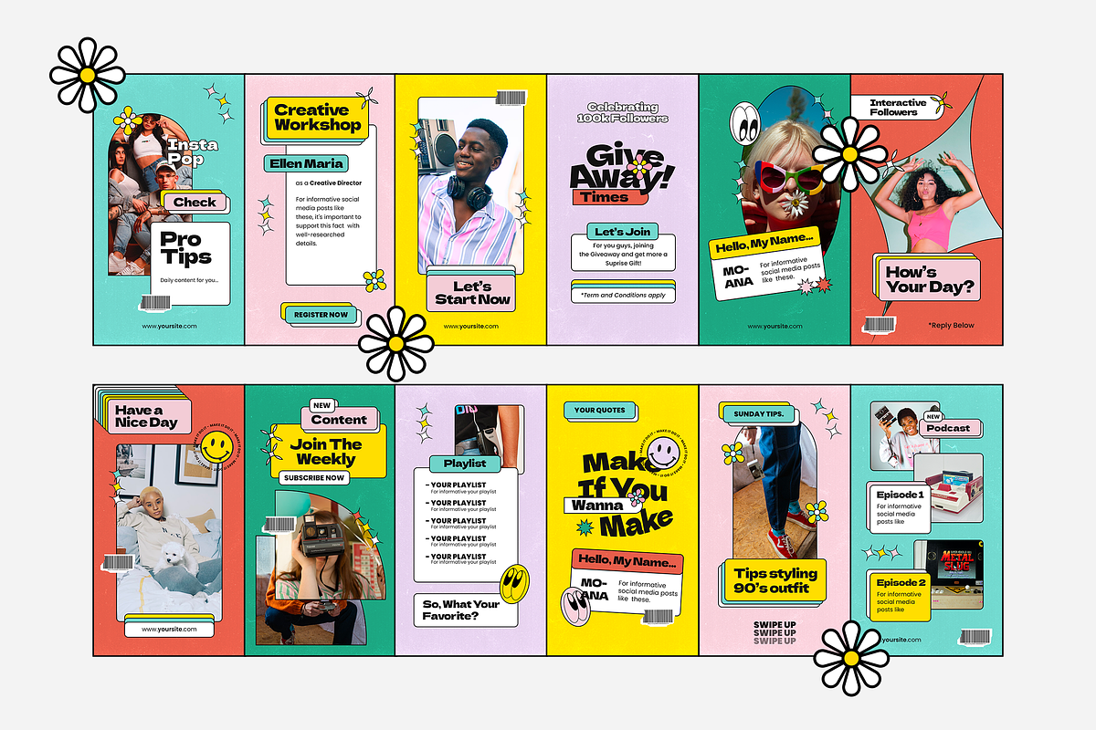 Pop Era 90s Vol.2 - Instagram Retro, a Social Media Template by Sixtysix Labs (Photo 9 of 10)