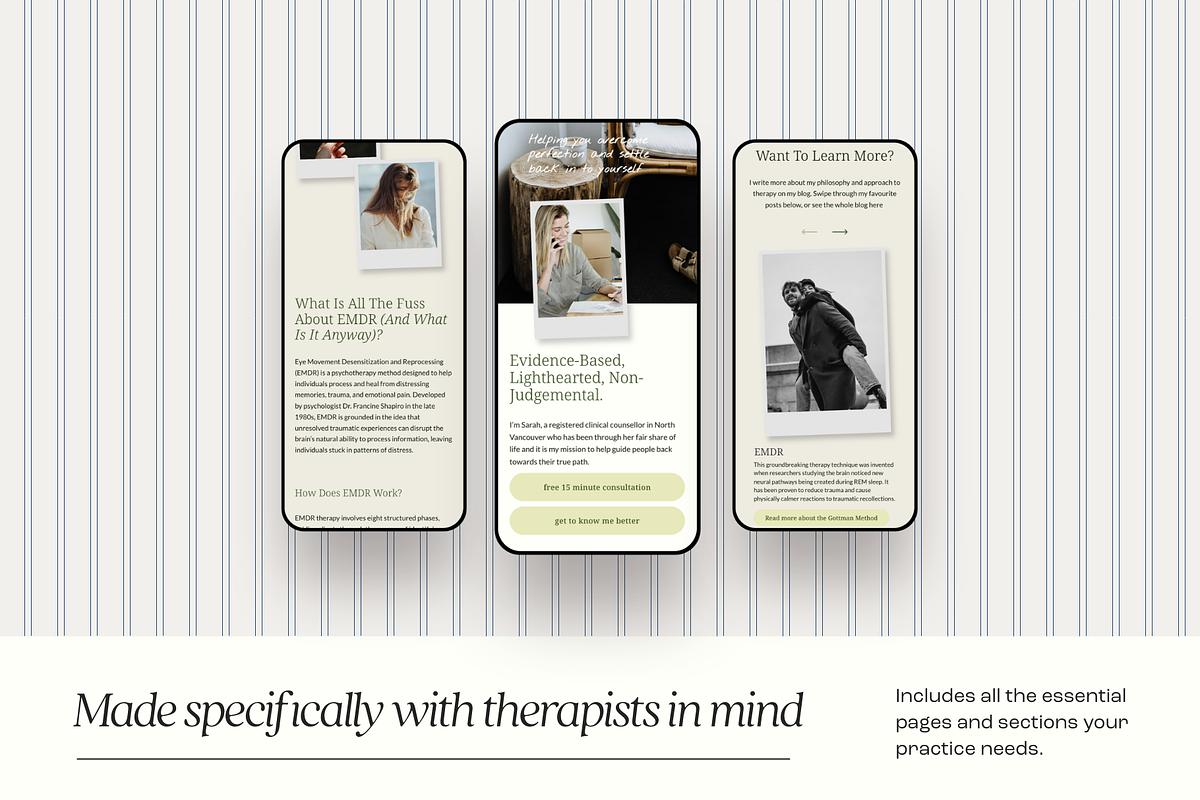 Kindred Squarespace Therapist Template preview 3