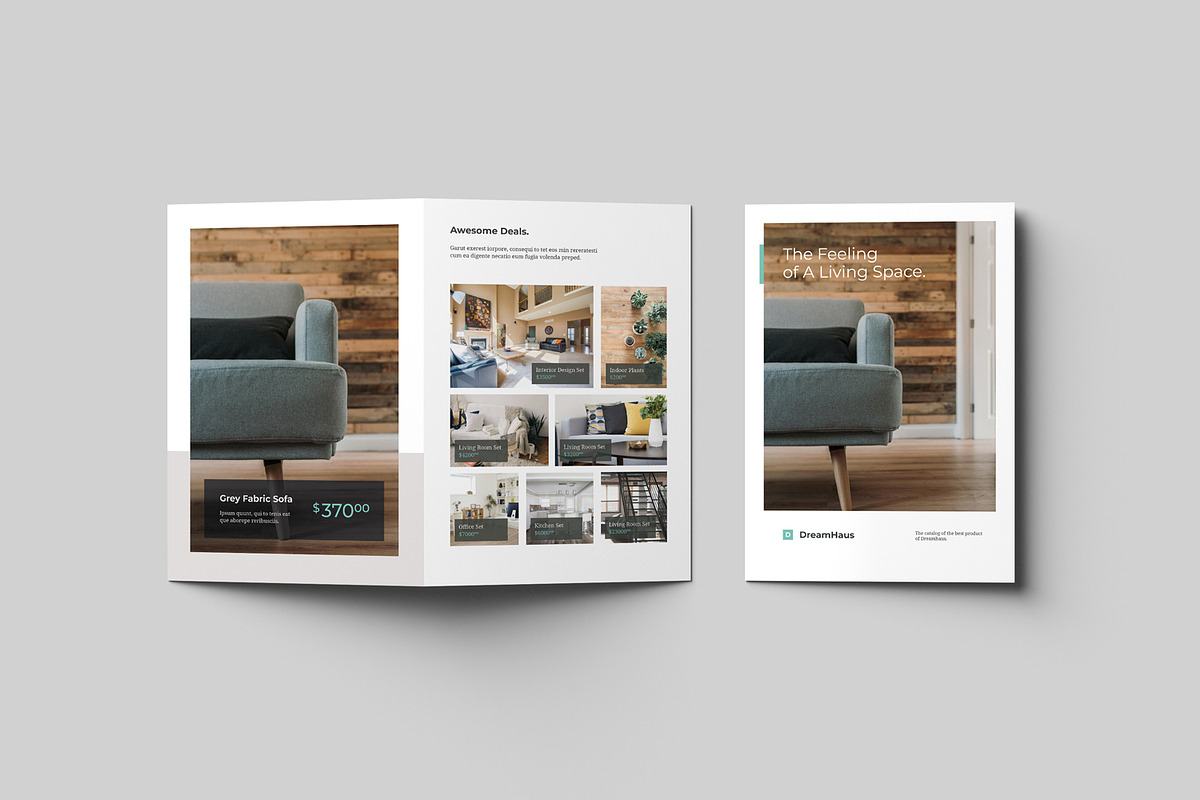 A4 Bifold Brochure Mockups, an Advertising Mockup by artimasa (Photo 4 of 7)