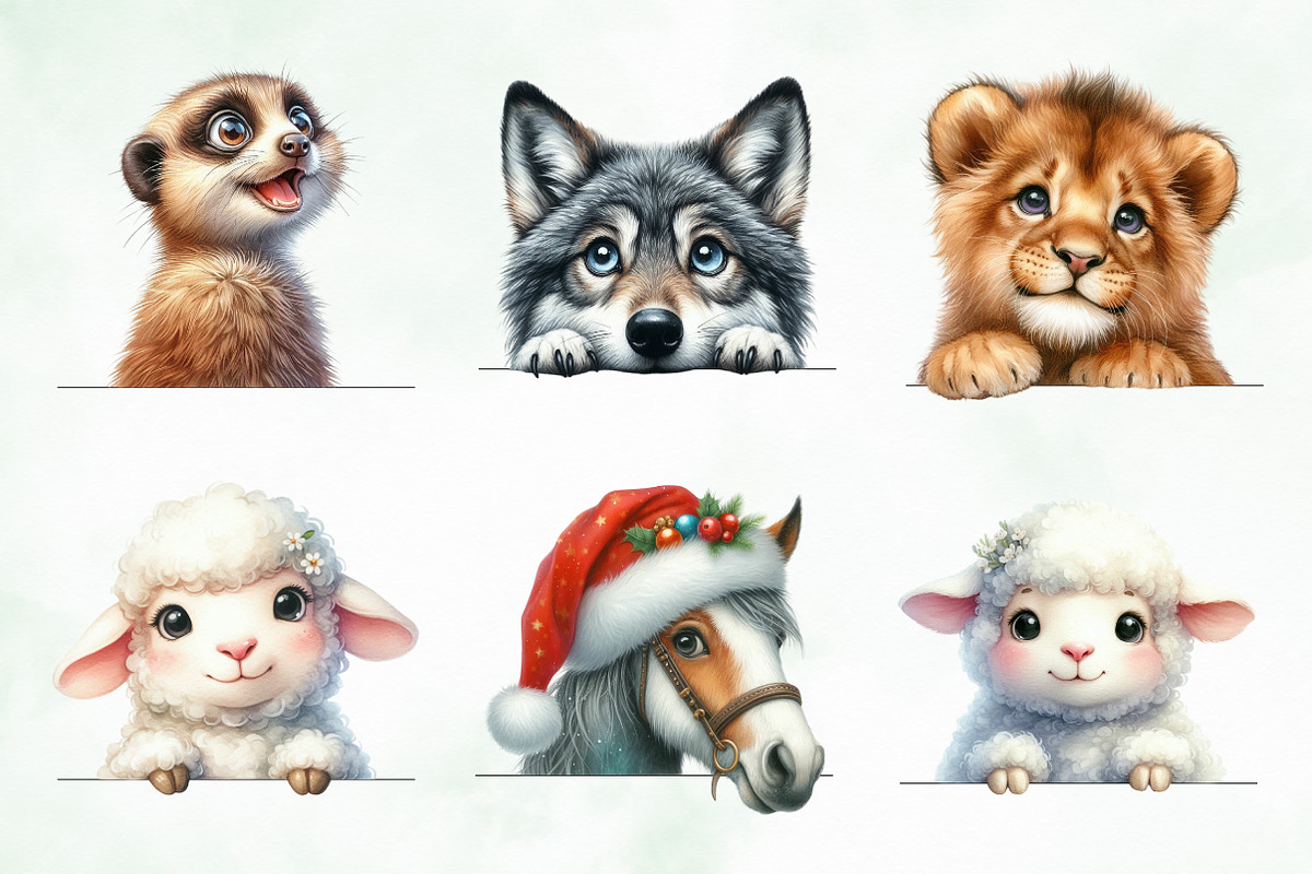 Quirky Peeking Animal PNG Clipart, an Illustration by Creative Art (Photo 3 of 9)