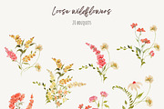 Loose wildflowers - watercolor set, an Illustration by Bruna Illustrates (Thumbnail 5 of 6)
