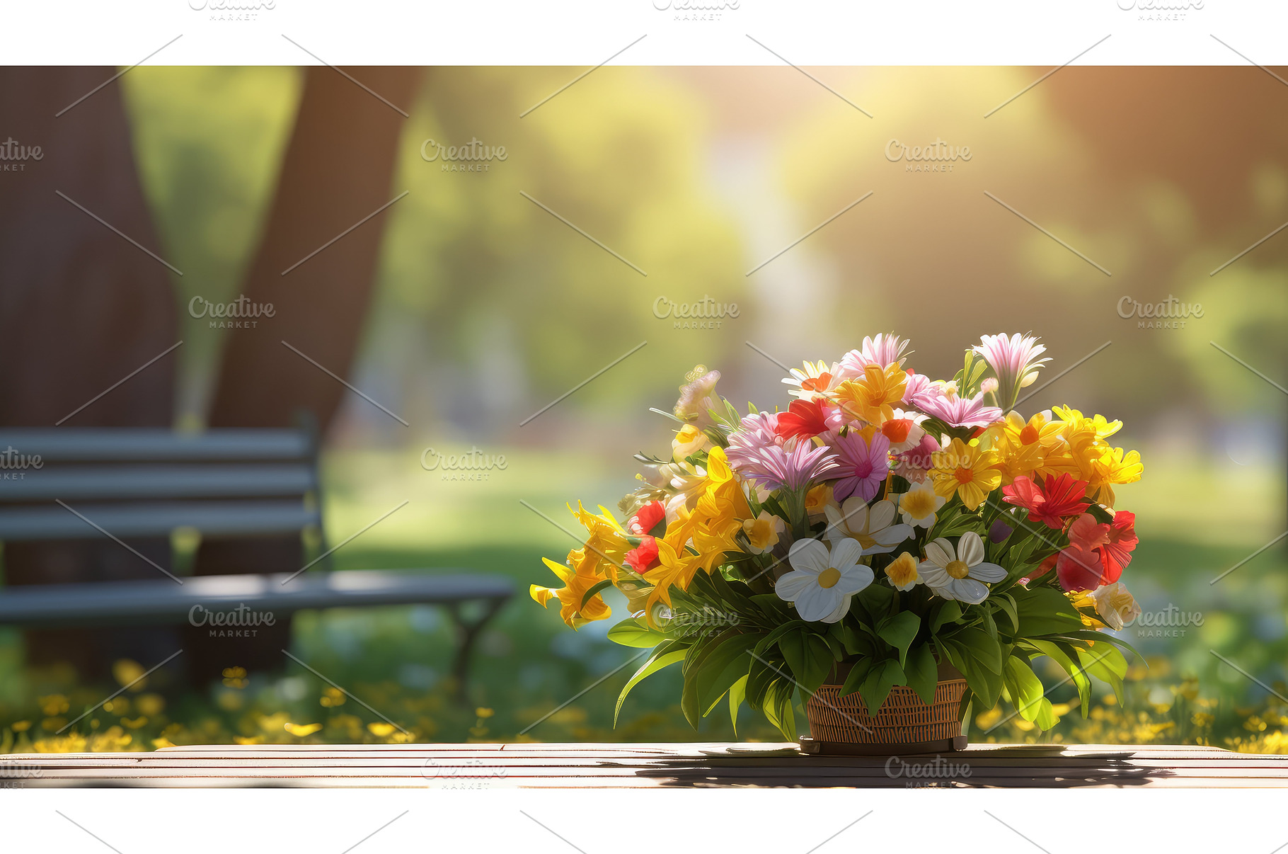 park plant green bouquet tranquil ai, a Nature Photo by pikepicture