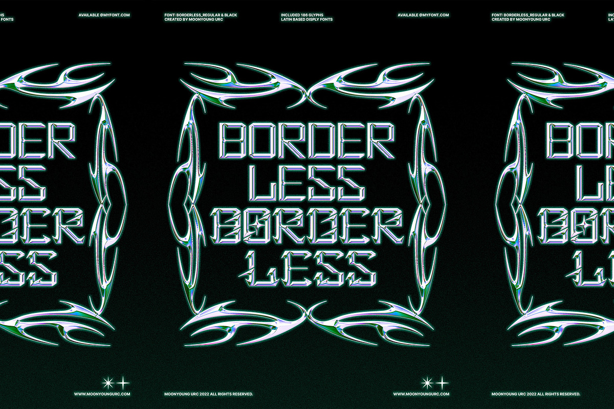 Font Borderless, a Font by Ohsocool Studio (Photo 5 of 6)