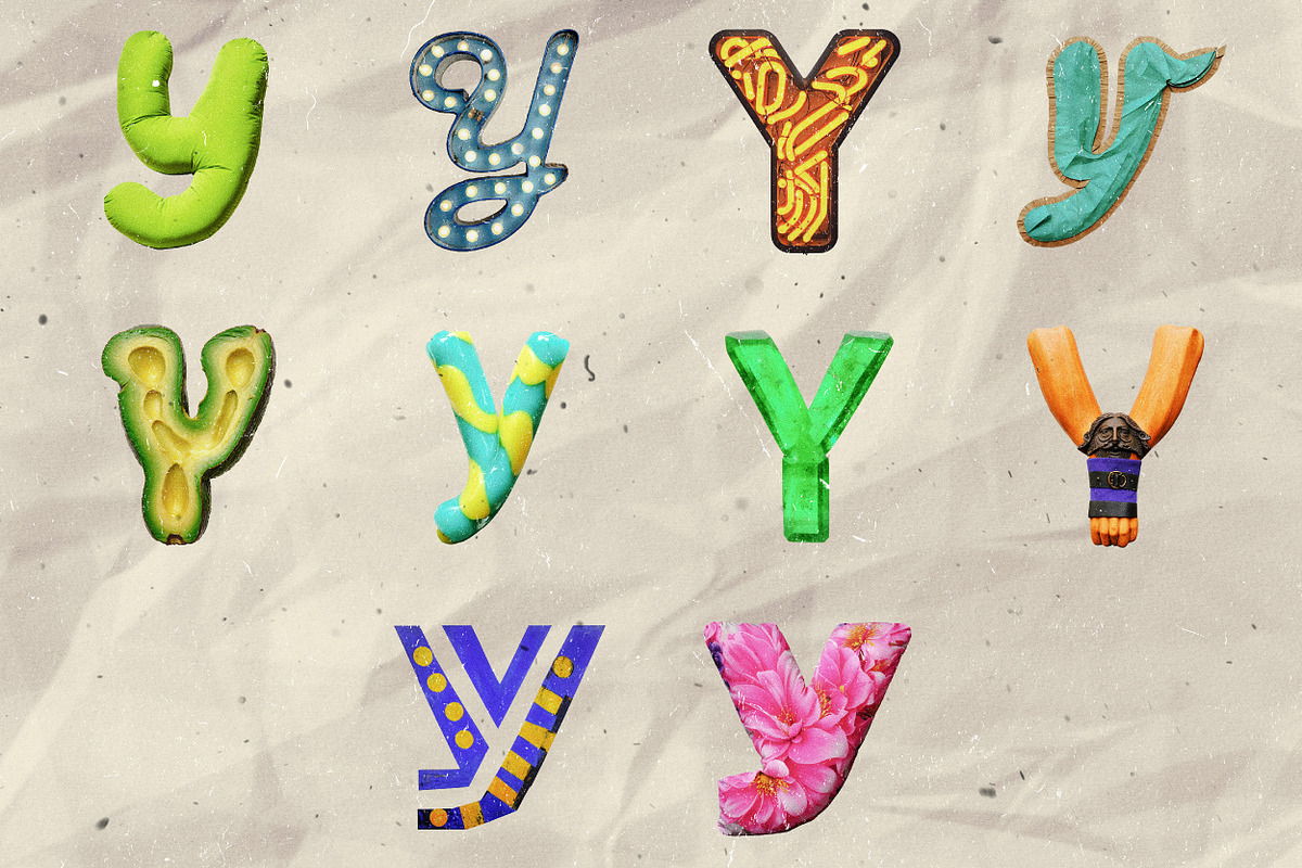 260 Stylized Alphabets (for collage), an Object Graphic by Megan Aili Designs (Photo 26 of 28)