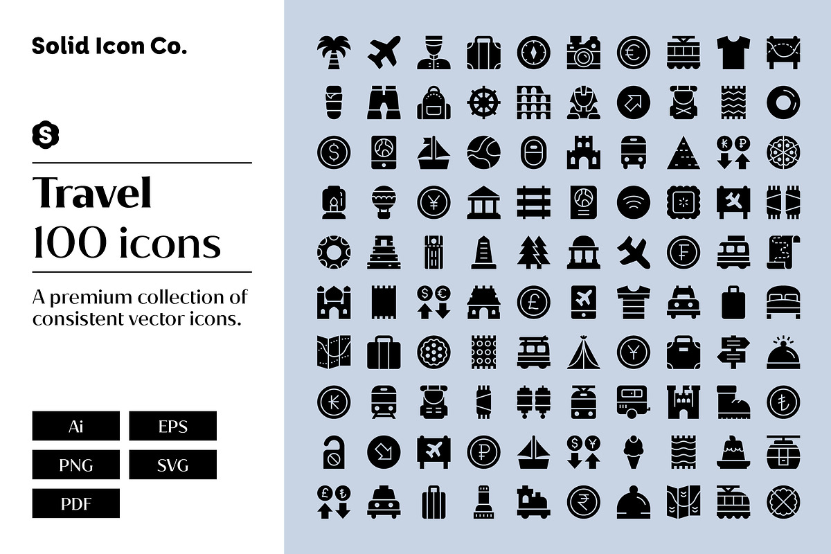 Travel Icons, a Solid Icon by Solid Icon Co (Photo 1 of 6)