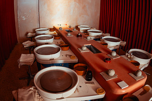 Pottery Workshop Ready for Class, a School & Education Photo by SkyNext