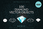 Diamond Vector Objects + Bonus!, an Object Graphic by 52NINE GRAPHICS (Thumbnail 1 of 7)