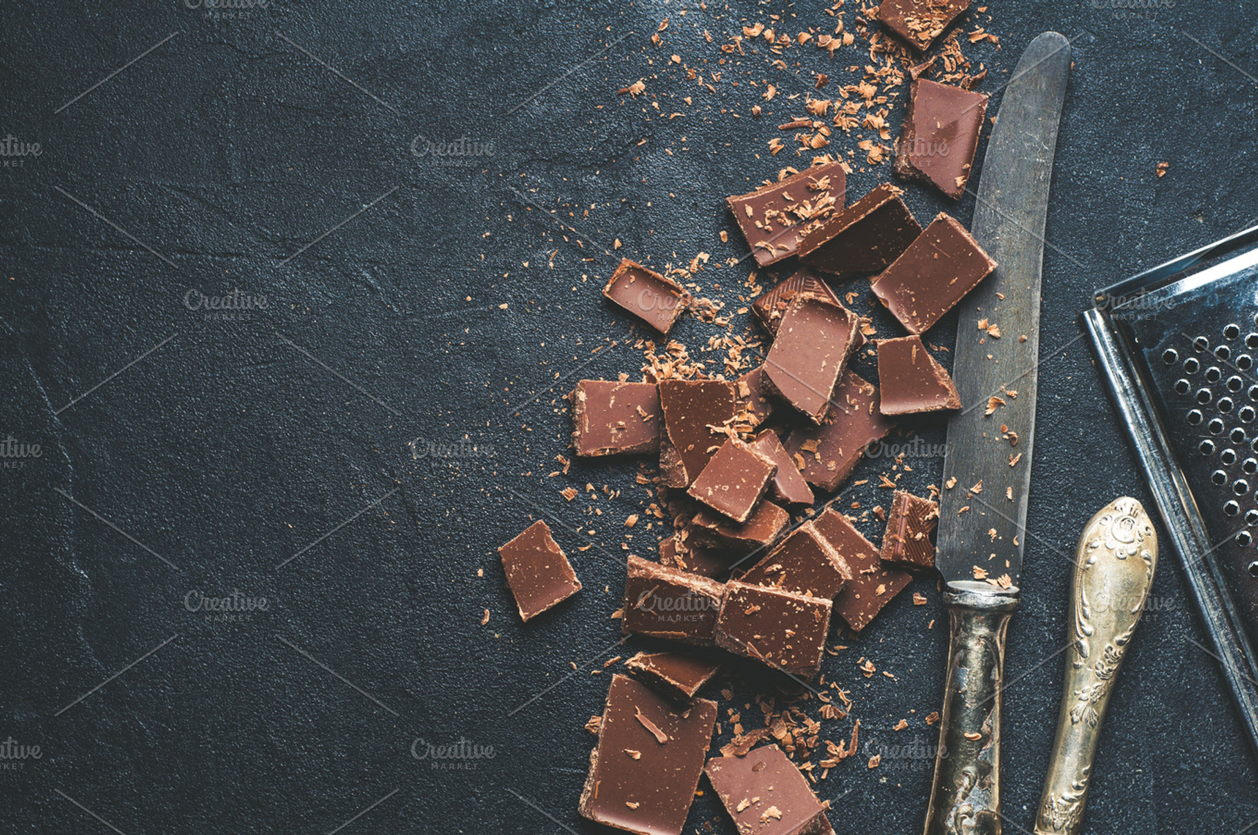 The chunks of chocolate, a Food & Drink Photo by Alekseyliss