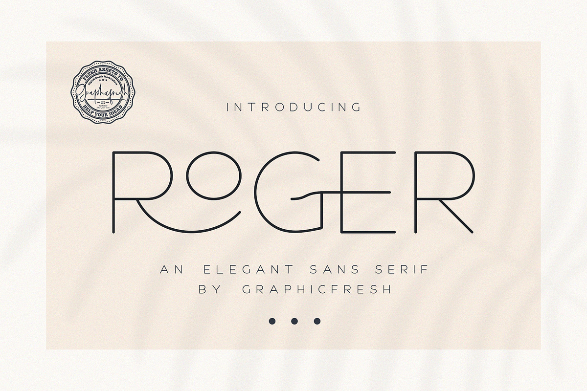 Roger - An Elegant Sans Serif