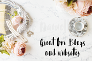 Styled Stock Marble + Flowers, a Photo by Gorgeous Graphics (Thumbnail 2 of 4)