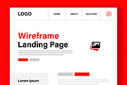 Modern Landing Page Wireframe Design, a Landing Page Template by ContestDesign (Thumbnail 2 of 5)