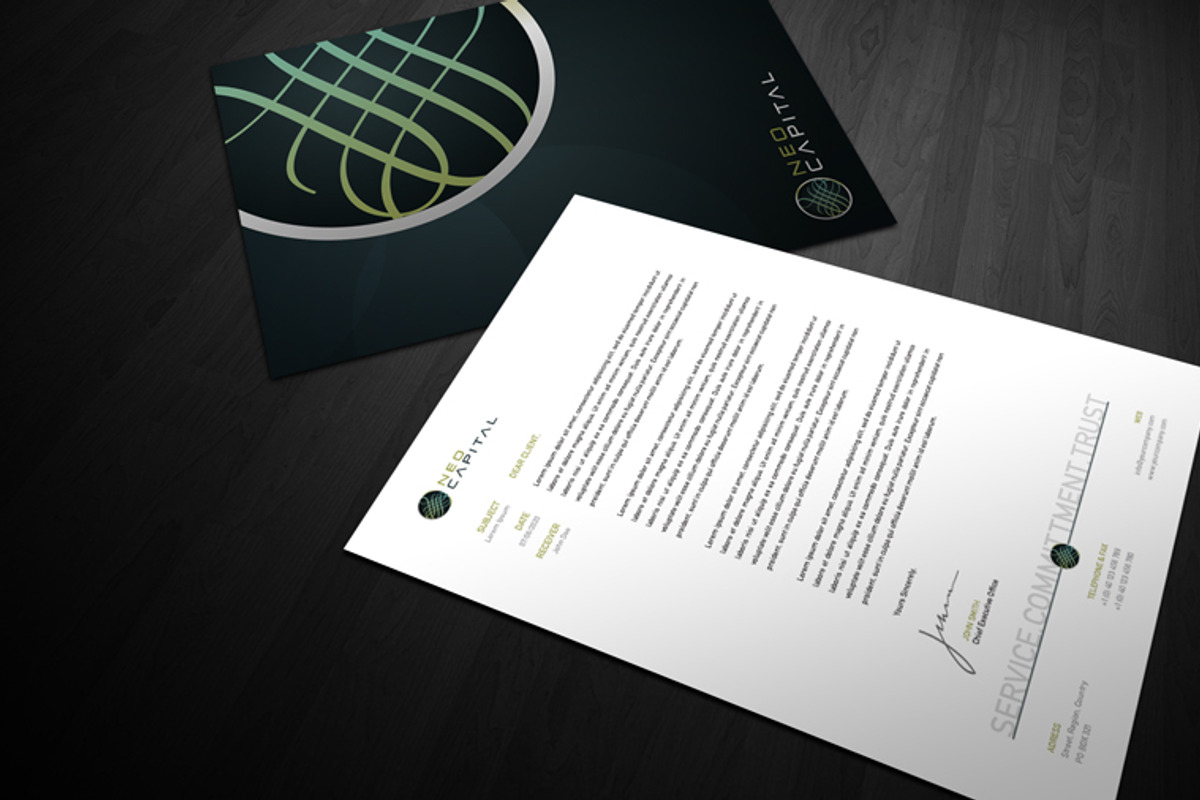 RW Modern Corporate Identity + Logo, a Stationery Template by Reclameworks (Photo 3 of 5)