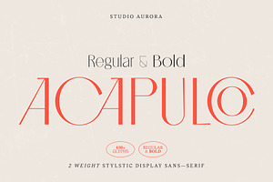 Acapulco Stylish Sophisticated Font