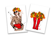5 Stylish Fall Fashion Illustrations, a Person Illustration by Vitaliy Grin (Thumbnail 2 of 3)