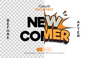 New Comer Text Effect Comic Style, a Layer Style Add-On by Mockmenot (Thumbnail 2 of 2)