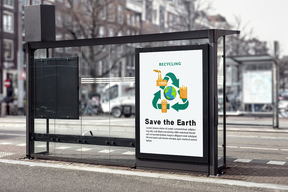 Global recycling sustainable practic, a Branding & Logo Template by Saba Vector (Photo 2 of 3)