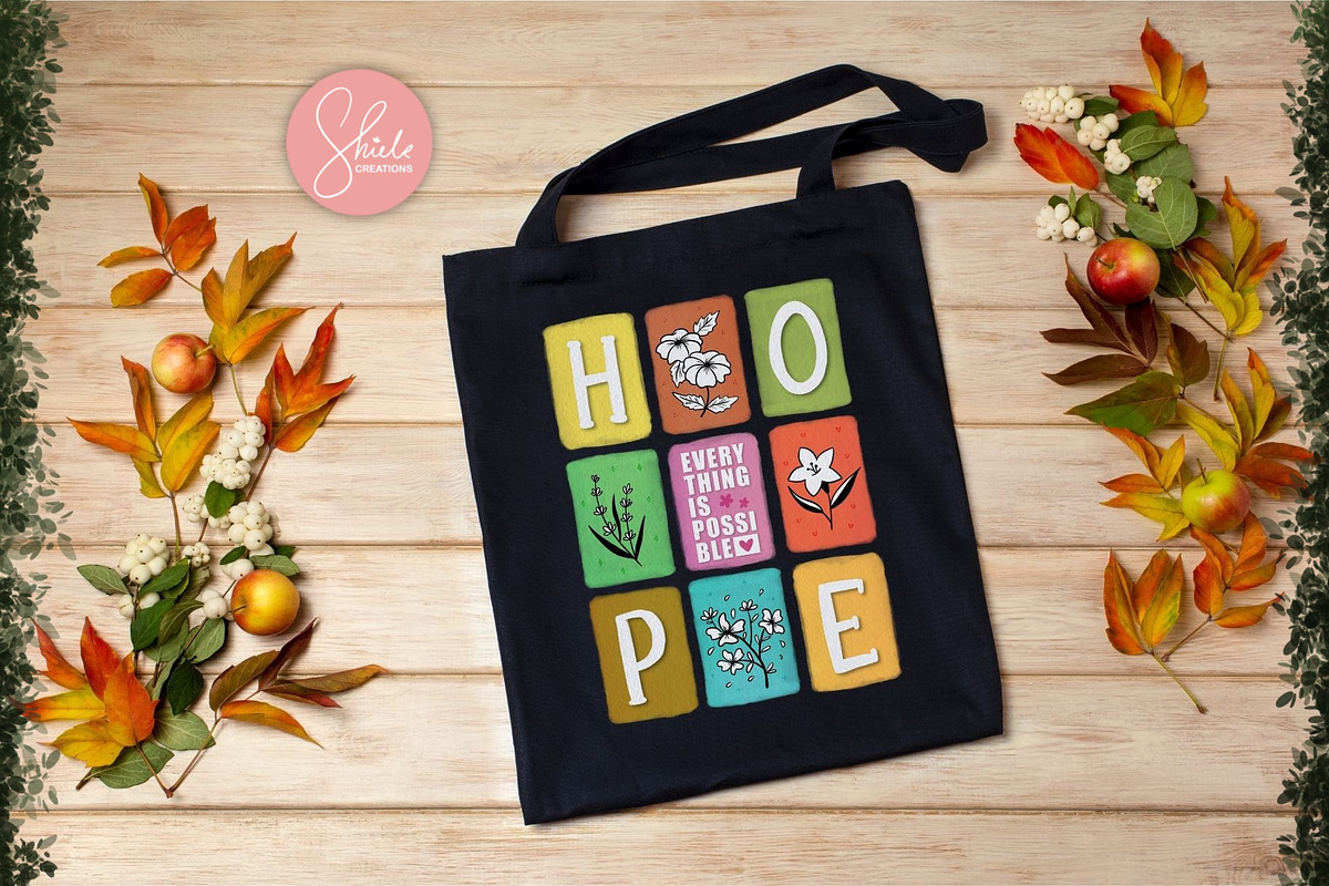 HOPE - Positive Vibes PNG Clipart, a Decorative Illustration by shielscreations (Photo 9 of 15)