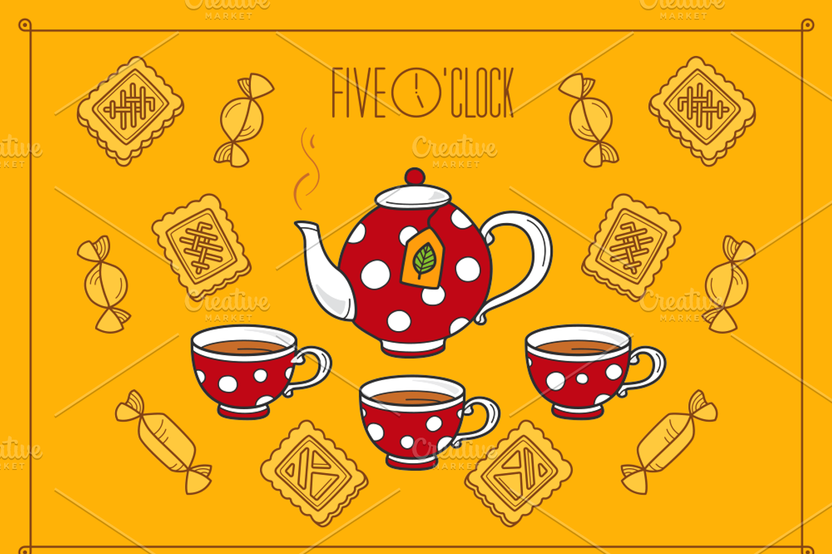 Five o'clock Tea Time, a Graphic by Offshore Shop (Photo 1 of 4)