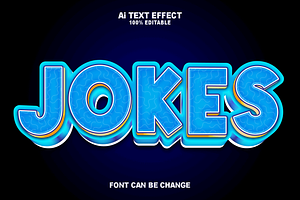 Jokes Editabele Text Effects Style.