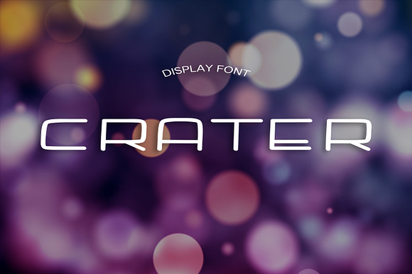 CRATER font preview 4